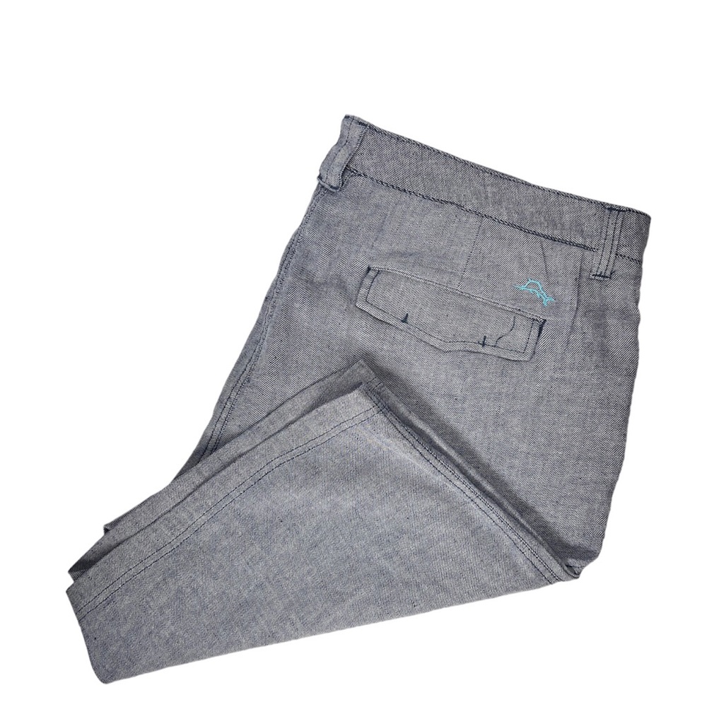 Tommy Bahama Linen Blend 10" Inseam Men's Shorts SZ 40-Stonewash Blue W/Logo